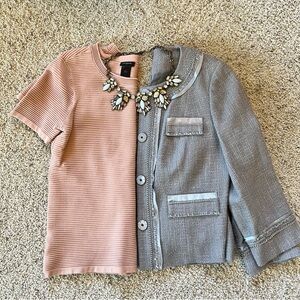 HALOGEN < Nordstroms > Tweed Embellished Crop Blazer